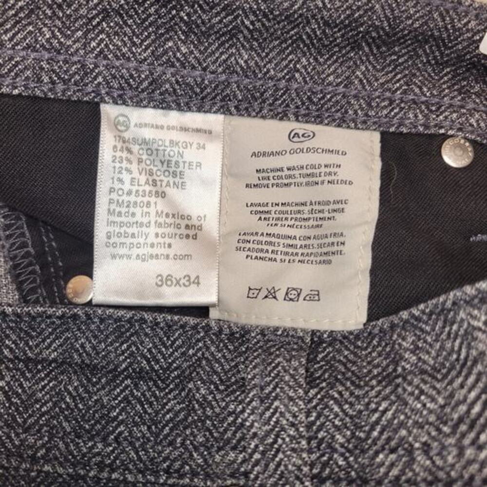 AG Everett Slim Straight Pants Gray‎ 36x34 Adriano Goldschmied Mens Stretch - Picture 5 of 10